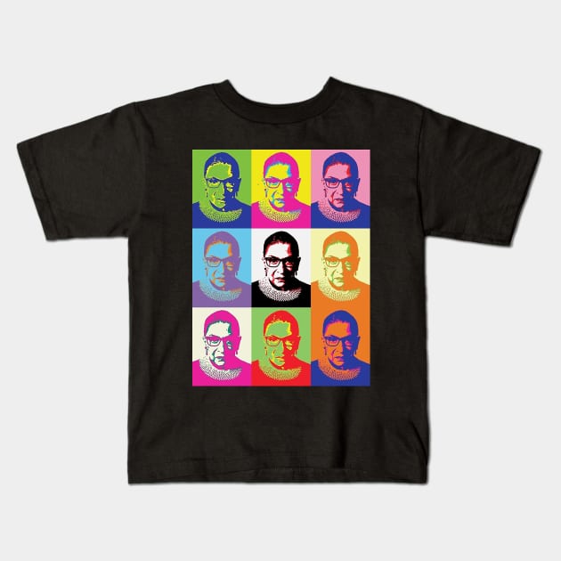 ruth bader ginsburg Kids T-Shirt by neilholman